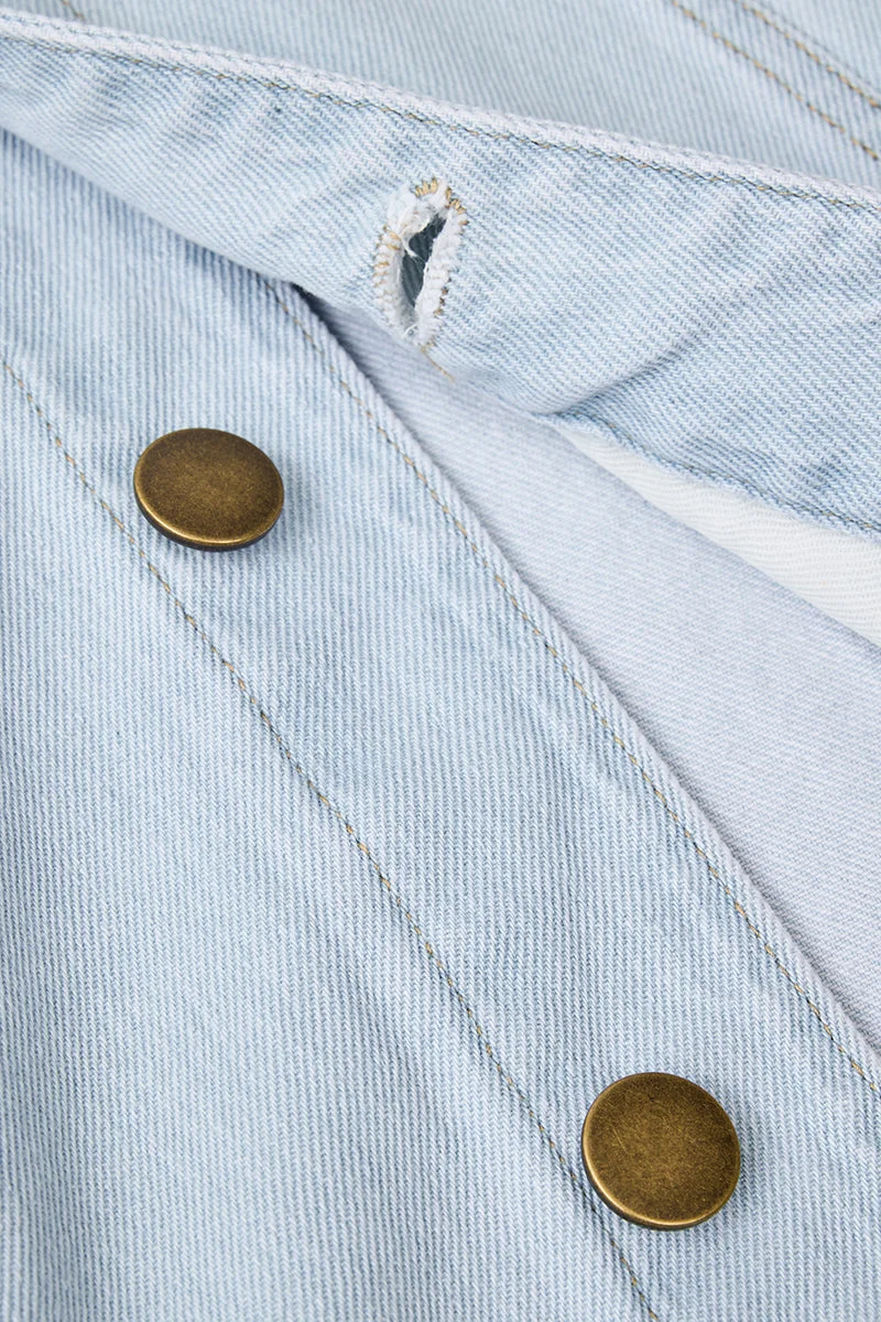 SNITCH Double Pocket Washed Denim Jacket